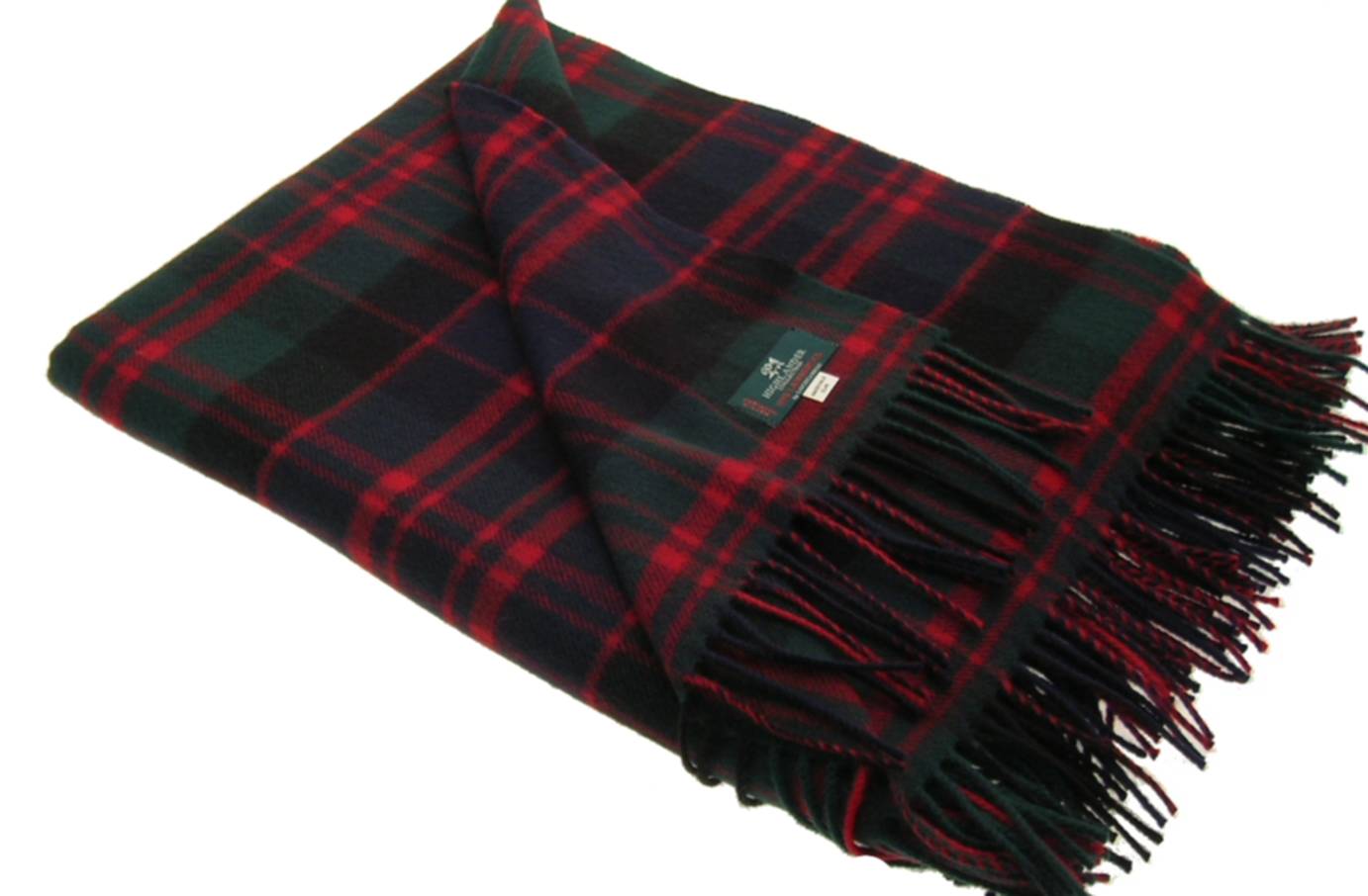 MacDonald Clan Modern Tartan Lambswool Blanket - Click Image to Close